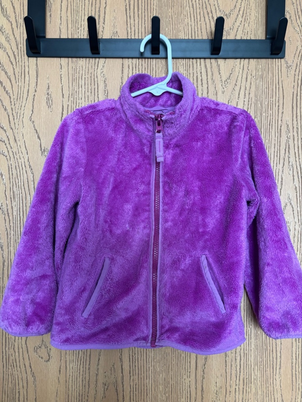 Kids Plush Full-Zip Jacket in Purple 3T